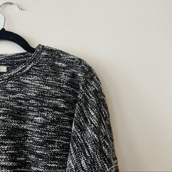 Madewell Marled Button-Shoulder Wide-Sleeve Top - Picture 5 of 7